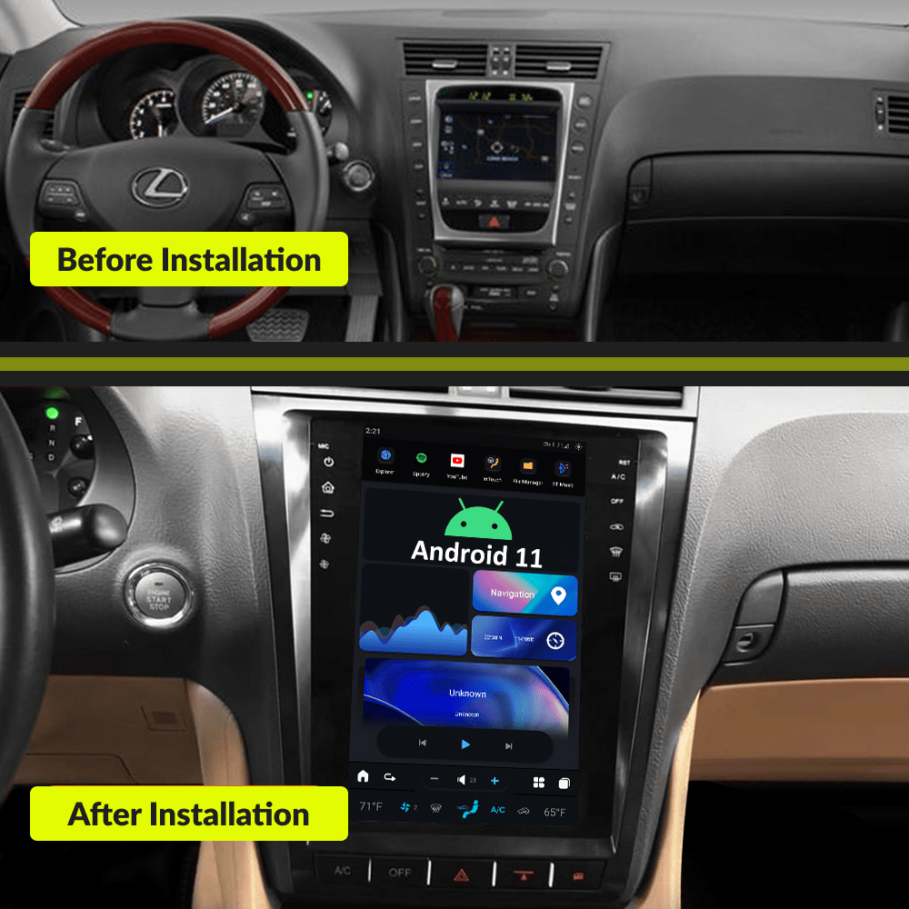 Lexus GS 2004-2011 — 11.8" Tesla-Style Apple Carplay Screen - Car Tech Studio