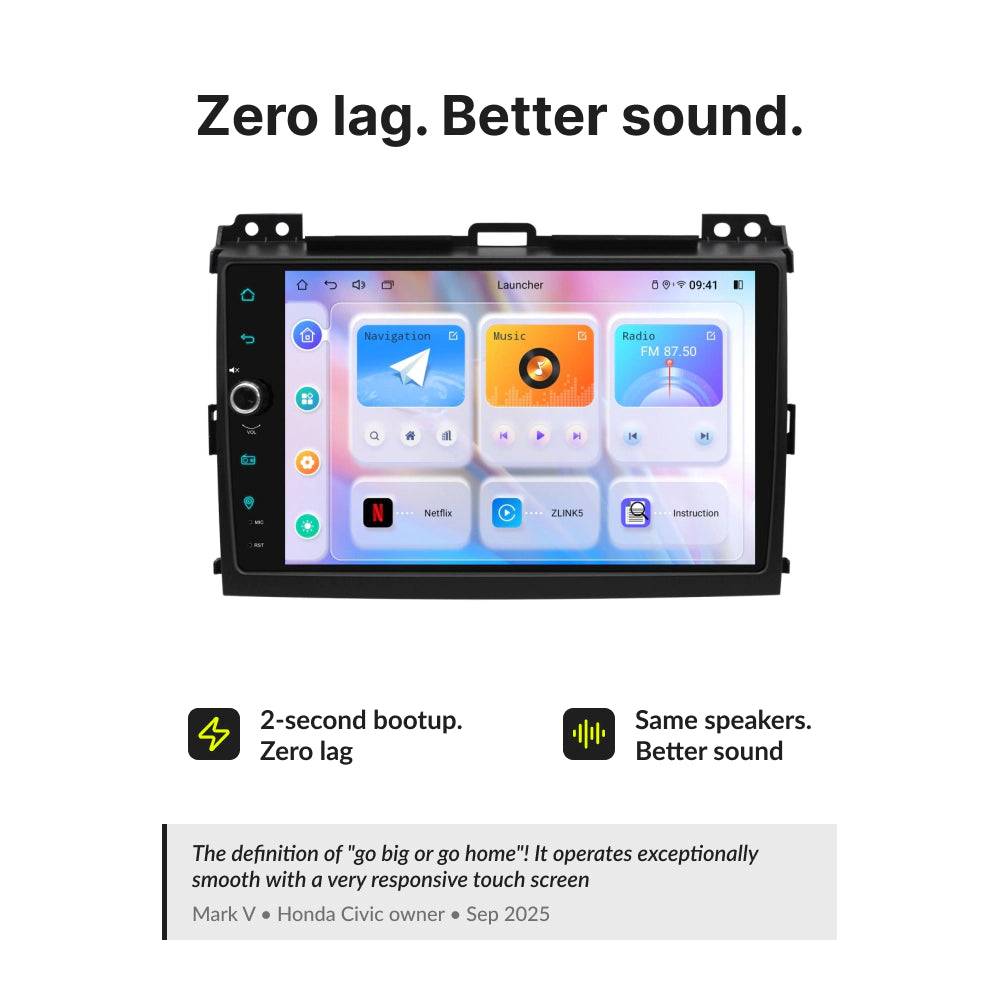 Lexus GX470 2004-2009 — Premium 9" CarPlay & Android Auto Head Unit 2004