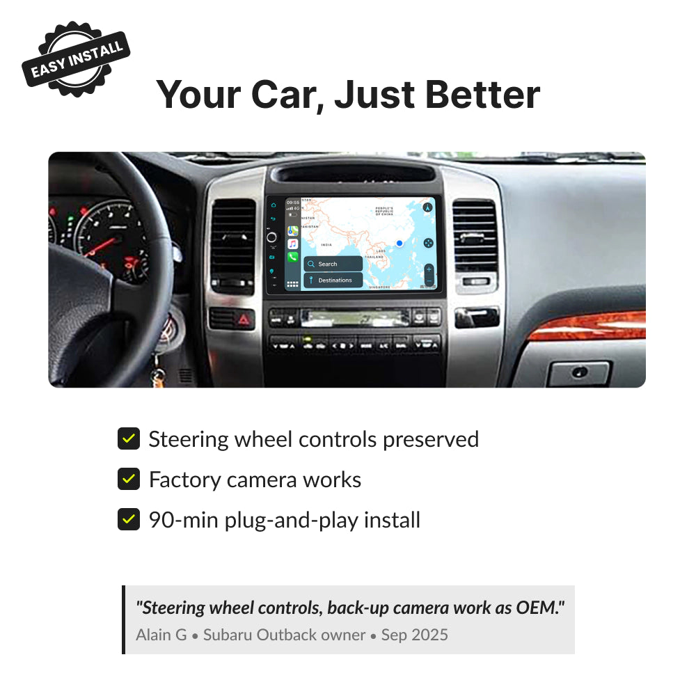 Lexus GX470 2004-2009 — Premium 9" CarPlay & Android Auto Head Unit 2004