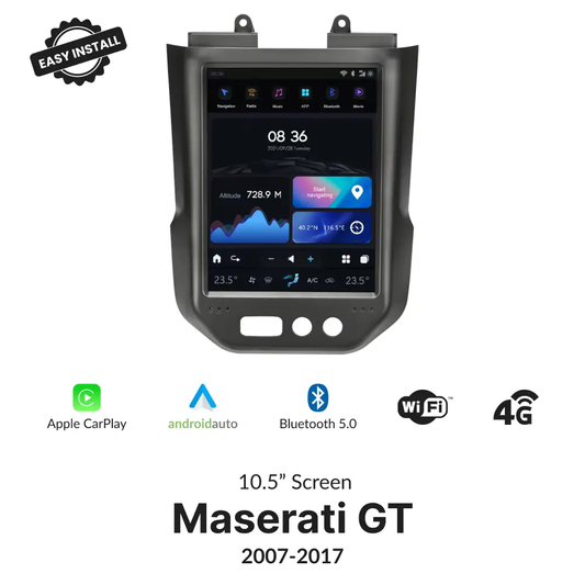 Maserati GT/GC 2007-2017 — 10.5" Tesla-Style Apple Carplay Screen - Car Tech Studio