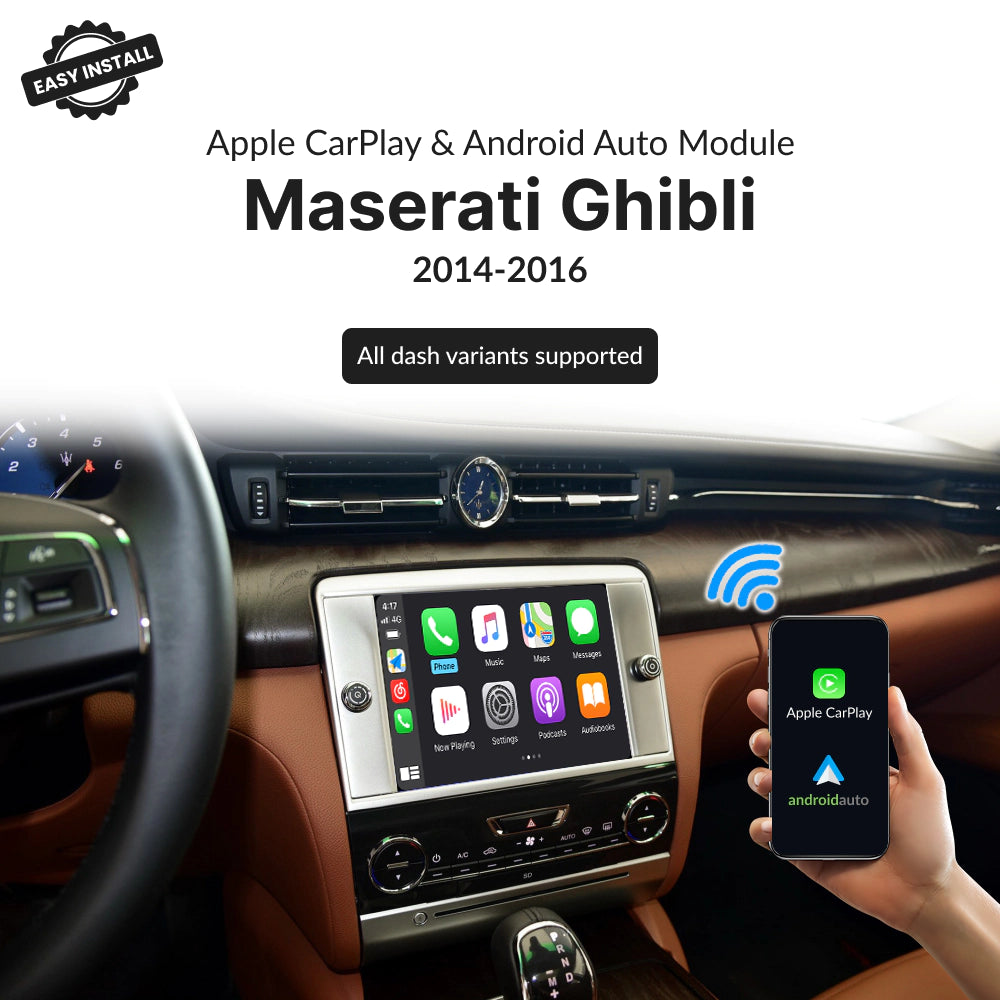 Maserati Ghibli 2014-2016 — Wireless Apple CarPlay & Android Auto Module 2014