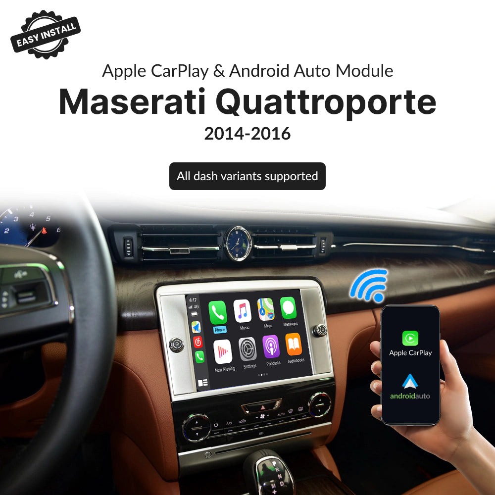 Maserati Quattroporte 2014-2016 — Wireless Apple CarPlay & Android Auto Module 2014