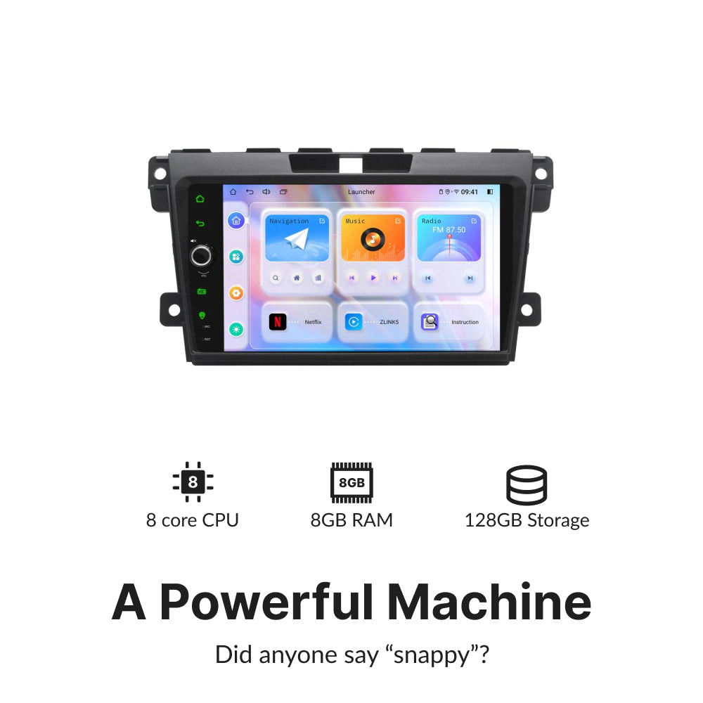 Mazda CX-7 2007-2015 — Premium 9” CarPlay & Android Auto Head Unit 2007