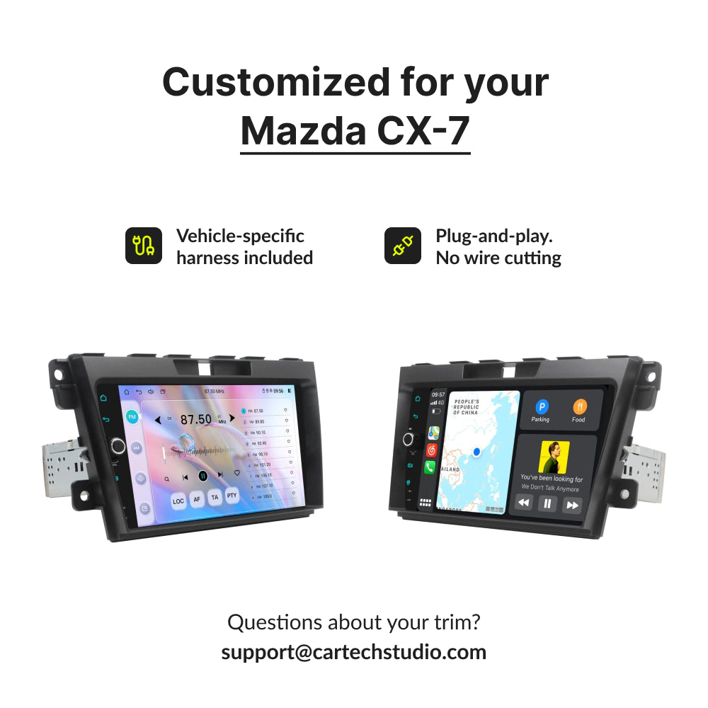 Mazda CX-7 2007-2015 | 9” Wireless CarPlay Android Head Unit – Car