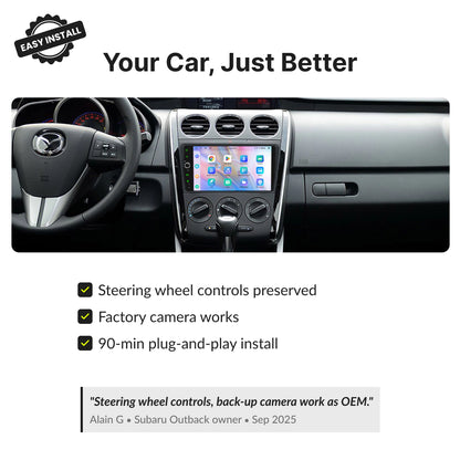 Mazda CX-7 2007-2015 — Premium 9” CarPlay & Android Auto Head Unit 2007