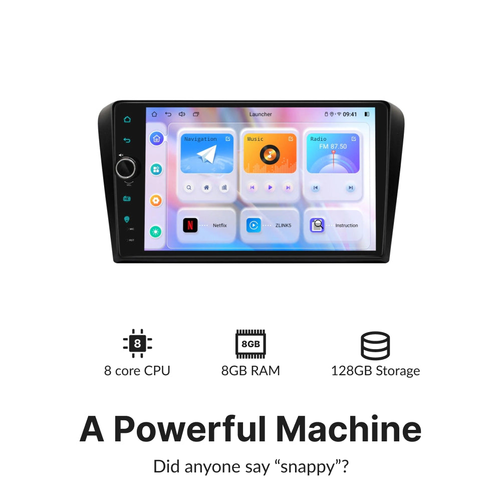 Mazda Series 3 2004-2008 | 9” Wireless CarPlay Android Head Unit