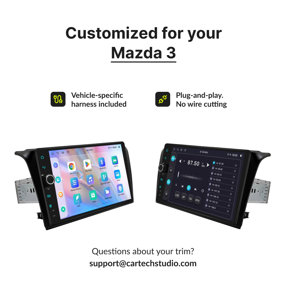 Mazda Series 3 2004-2008 | 9” Wireless CarPlay Android Head Unit