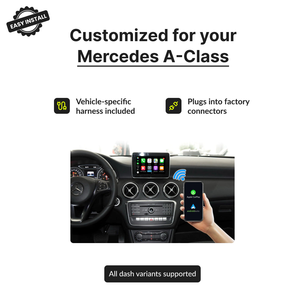 Mercedes A-Class 2012-2018 — Wireless Apple CarPlay & Android Auto Module 2012