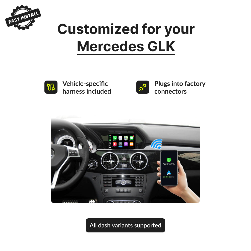Mercedes GLK 2012-2018 — Wireless Apple CarPlay & Android Auto Module 2012