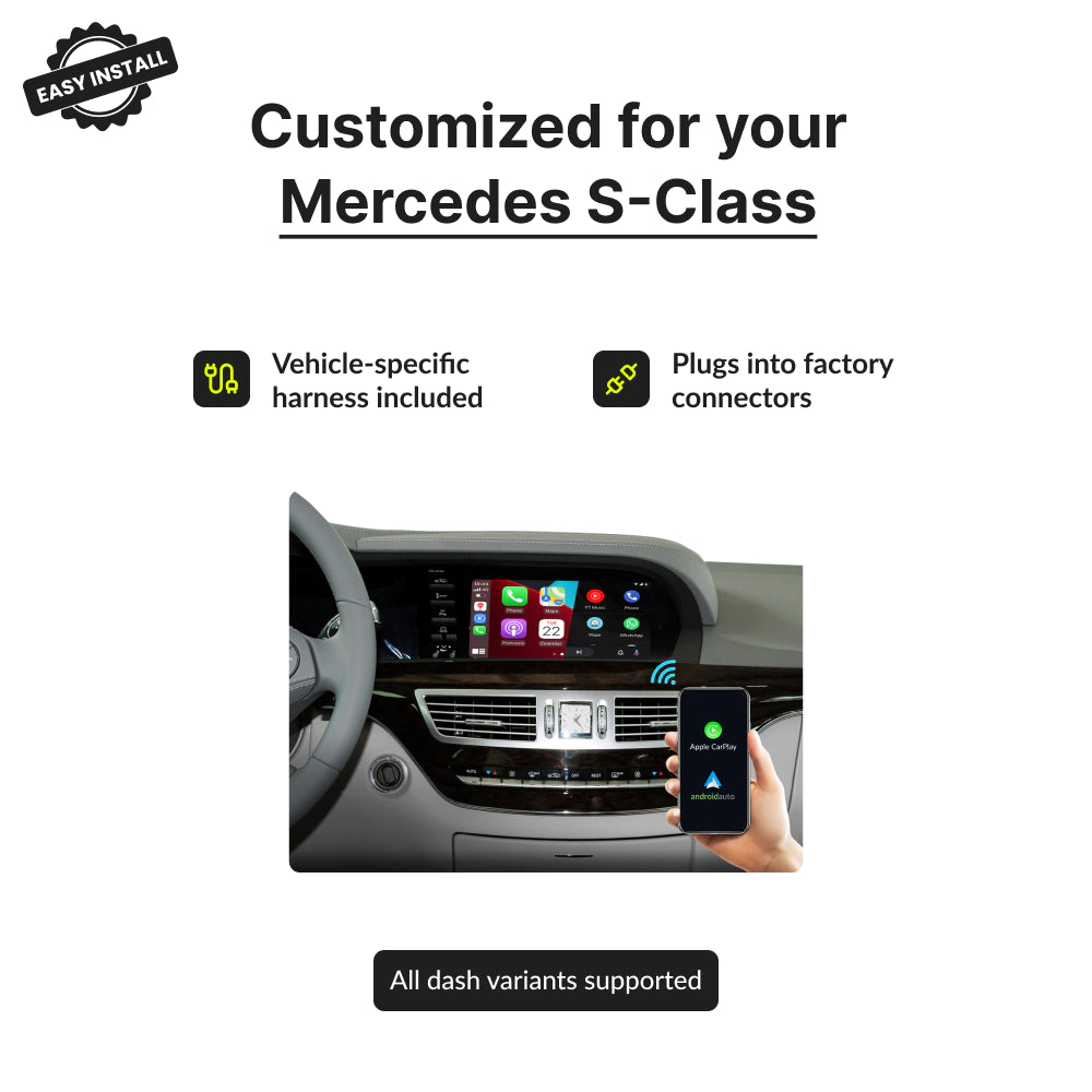 Mercedes S-Class 2003-2018 — Wireless Apple CarPlay & Android Auto Module 2007