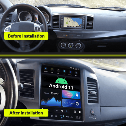 Mitsubishi Lancer 2007-2017 — 12.1" Tesla-Style Apple Carplay Screen - Car Tech Studio
