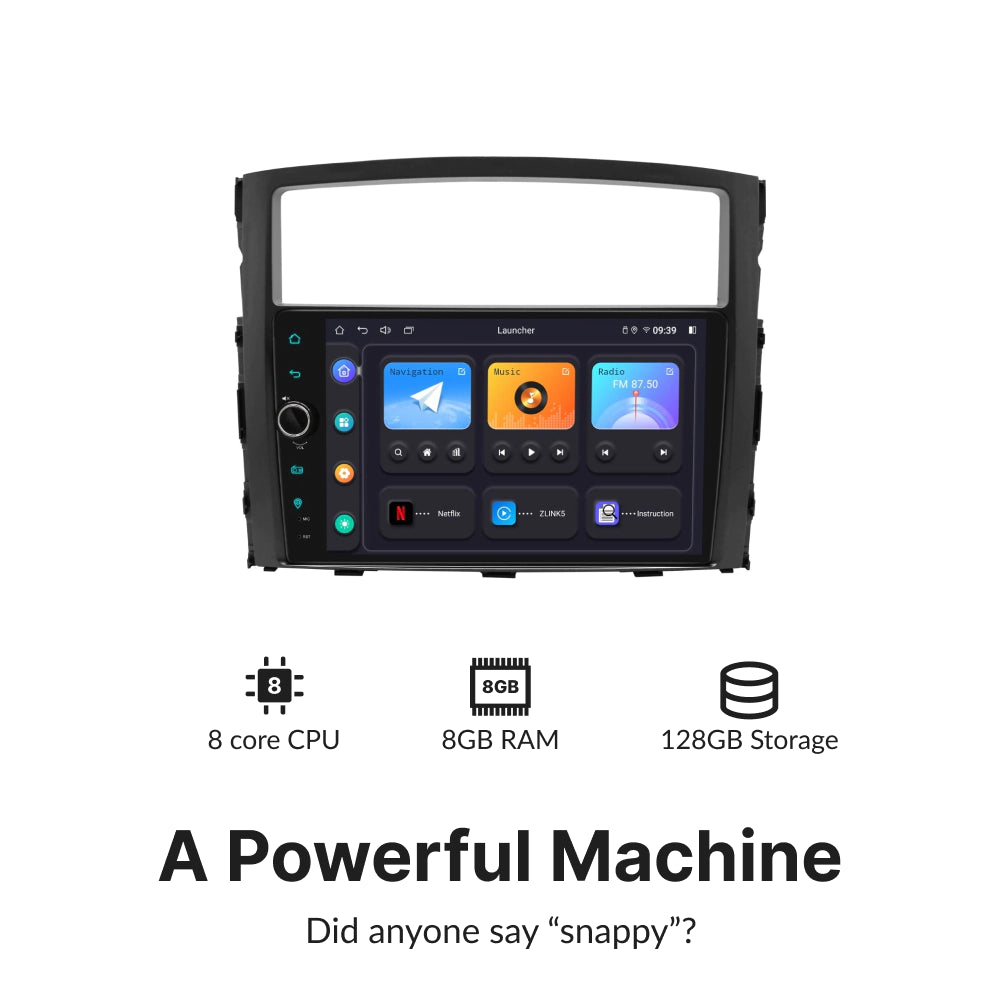 Mitsubishi Pajero 2006-2014 — Premium 9” CarPlay & Android Auto Head Unit 2006