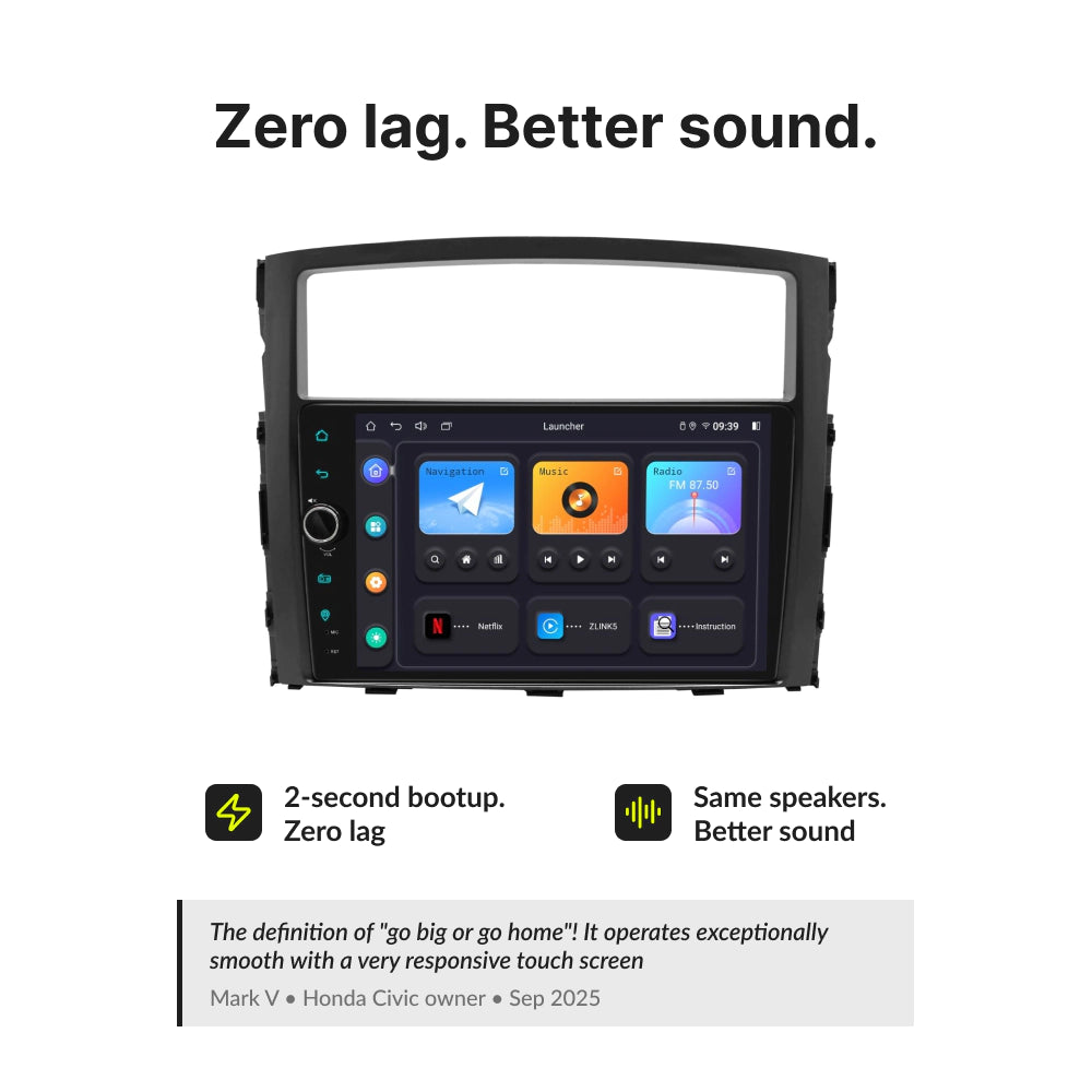 Mitsubishi Pajero 2006-2014 — Premium 9” CarPlay & Android Auto Head Unit 2006