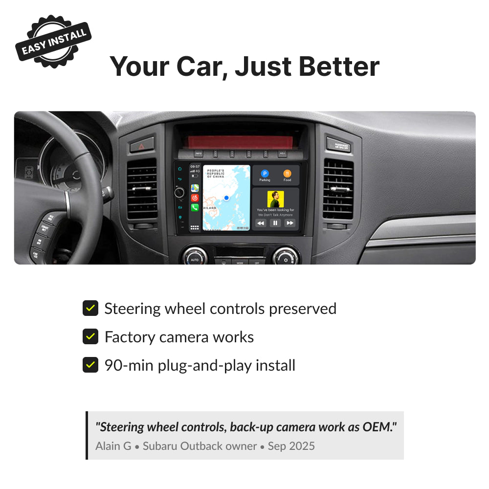 Mitsubishi Pajero 2006-2014 — Premium 9” CarPlay & Android Auto Head Unit 2006