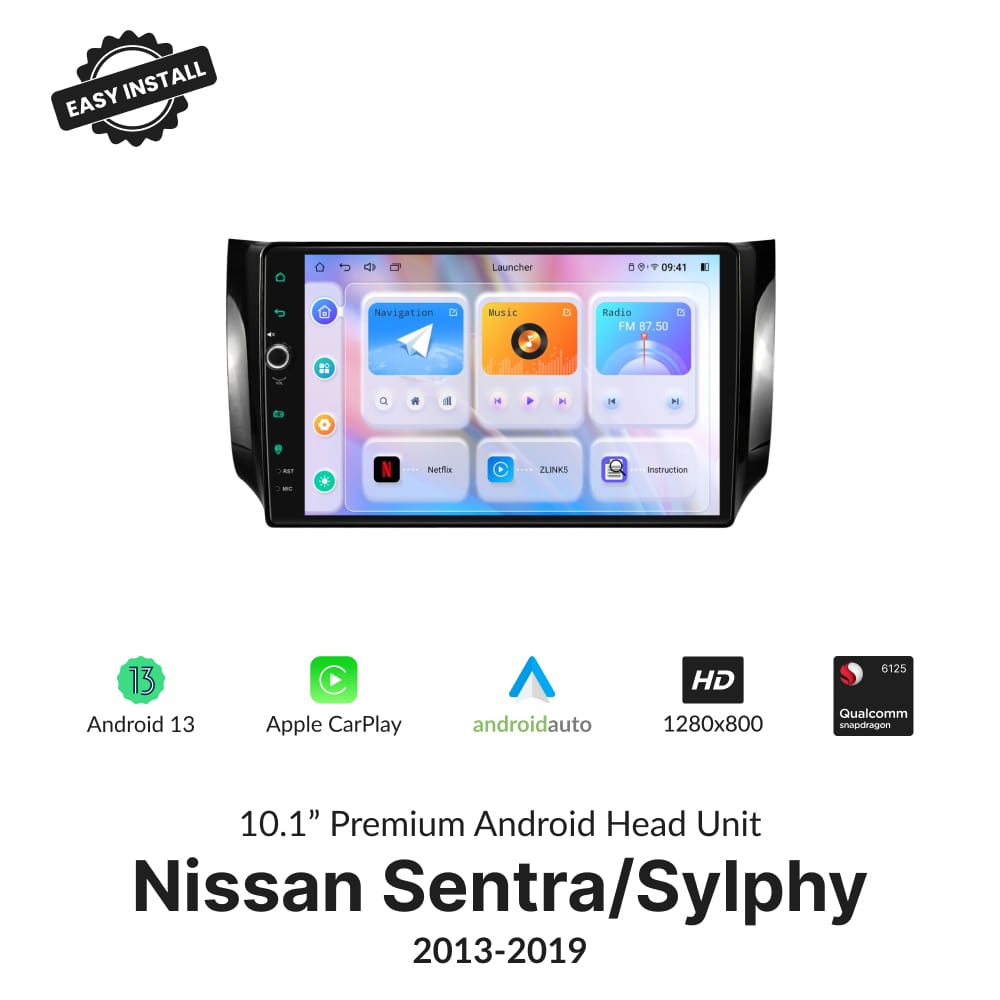 Nissan Sentra/Sylphy 2013-2019 — Premium 10.1” Carplay & Android Auto Head Unit
