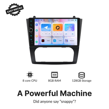 Nissan Altima 2007-2012 9” Android Head Unit with 8-core CPU, 8GB RAM, and 128GB storage for powerful and smooth performance.