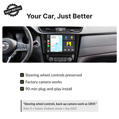 Nissan Rogue 2014-2023 — Premium 10.1” CarPlay & Android Auto Head Unit 2014