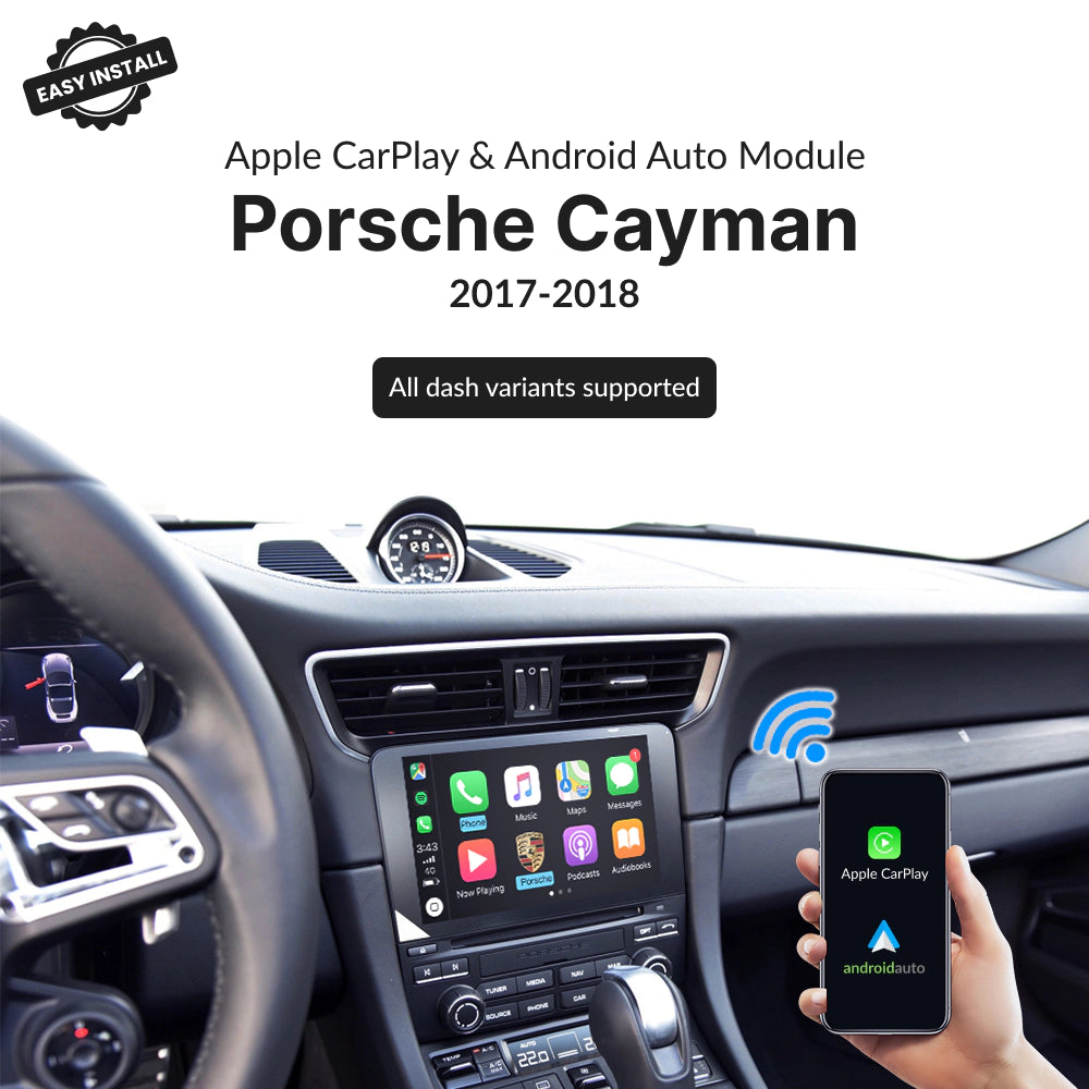 Porsche Cayman 2017-2018 — Wireless Apple CarPlay & Android Auto Module 2017