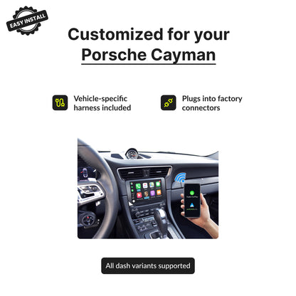 Porsche Cayman 2017-2018 — Wireless Apple CarPlay & Android Auto Module 2017