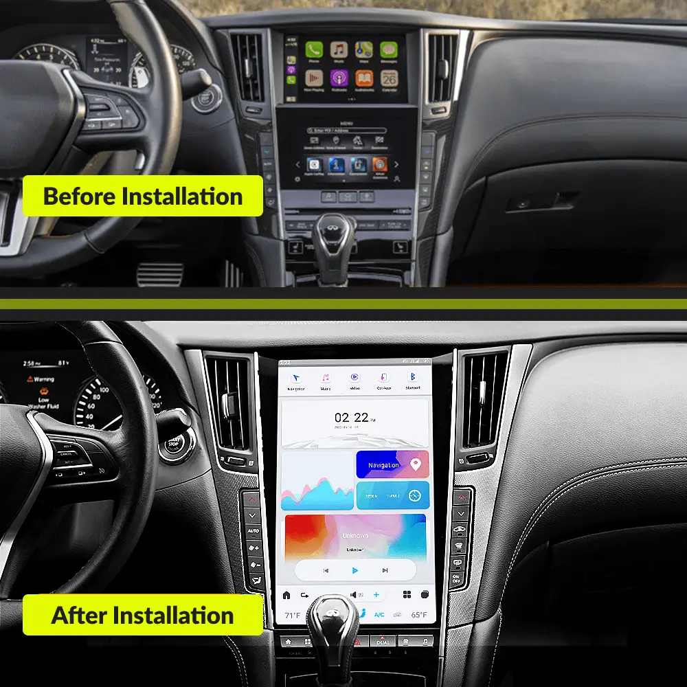 Infiniti Q50/60 2013-2021 — 13.6" Tesla-Style Apple Carplay Screen - Car Tech Studio