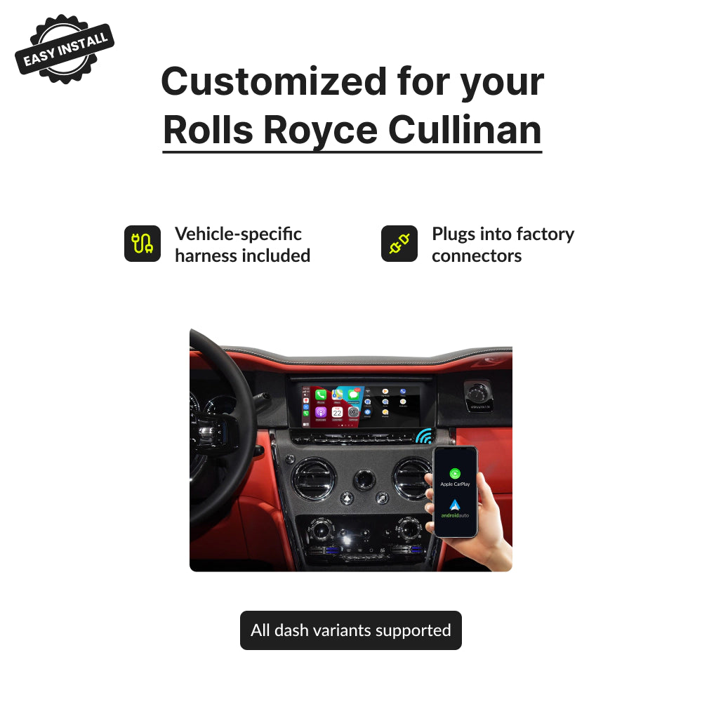 Rolls Royce Cullinan 2009-2018 — Wireless Apple CarPlay & Android Auto Module 2009