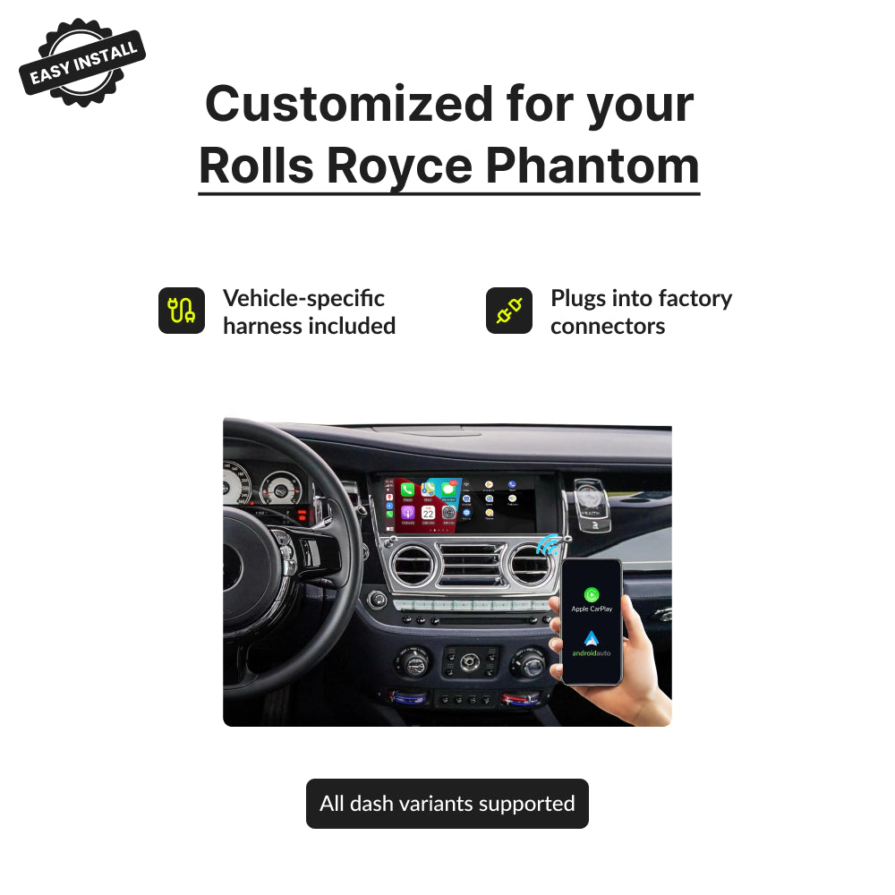Rolls Royce Phantom 2009-2018 — Wireless Apple CarPlay & Android Auto Module 2009