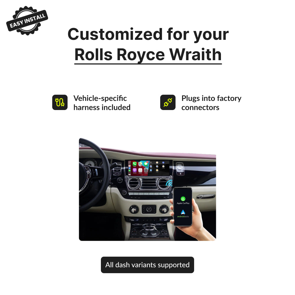 Rolls Royce Wraith 2009-2018 — Wireless Apple CarPlay & Android Auto Module 2012