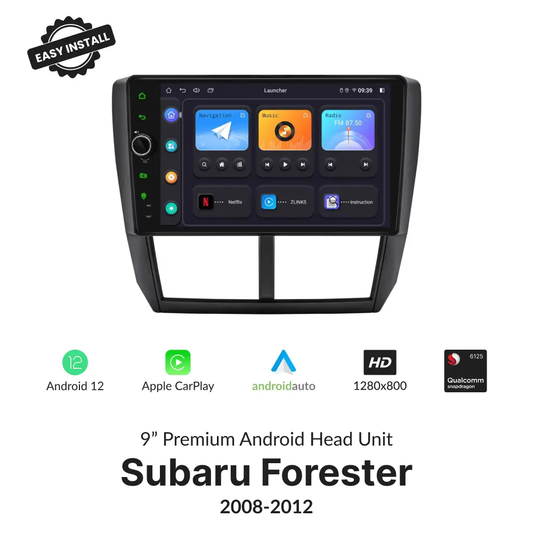 Subaru Forester 2008-2012 — Premium 9” Carplay & Android Auto Head Unit - Car Tech Studio
