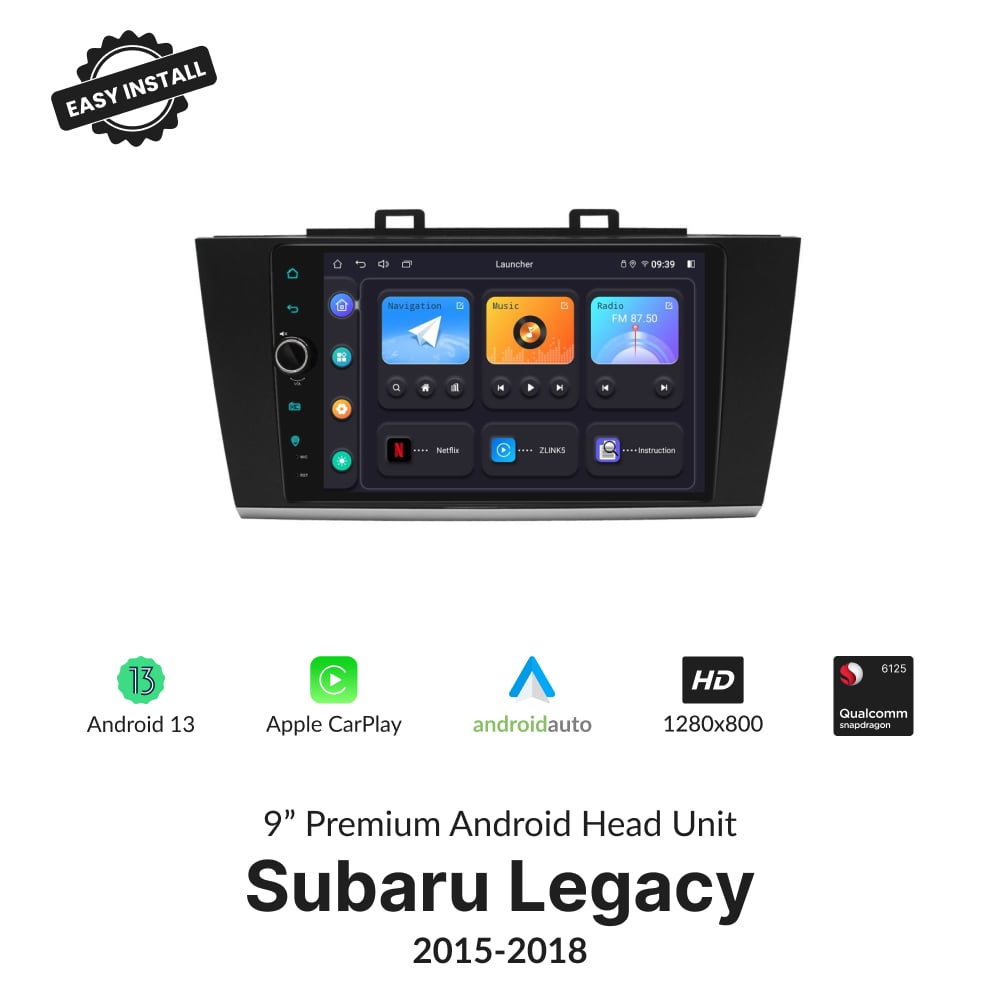 Subaru Legacy 2015-2018 — Premium 9” Carplay & Android Auto Head Unit
