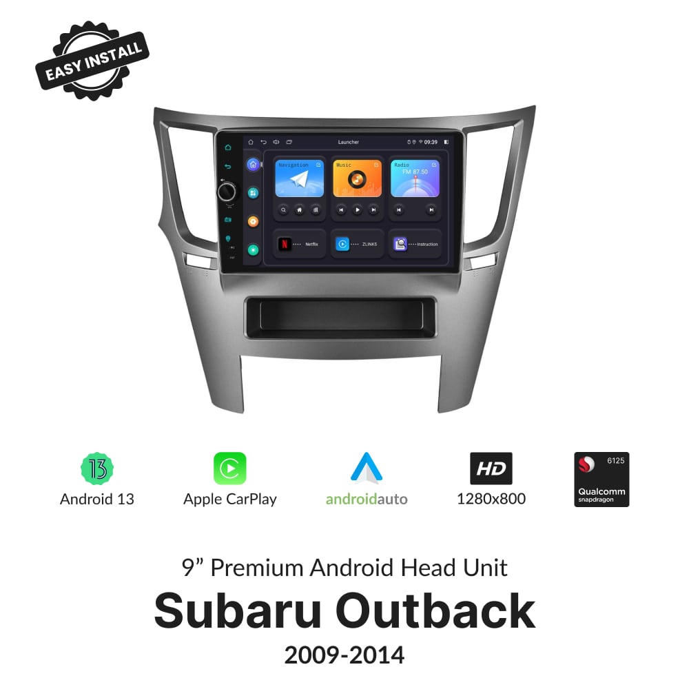Subaru Outback 2009-2014 — Premium 9” Carplay & Android Auto Head Unit