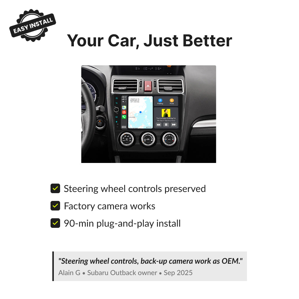 Subaru Forester 2013-2018 — Premium 9” CarPlay & Android Auto Head Unit 2013