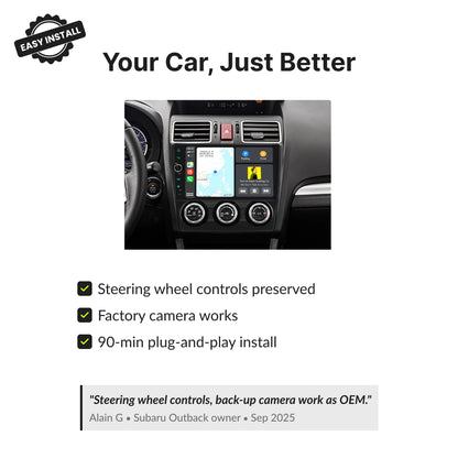 Subaru Forester 2013-2018 — Premium 9” CarPlay & Android Auto Head Unit 2013