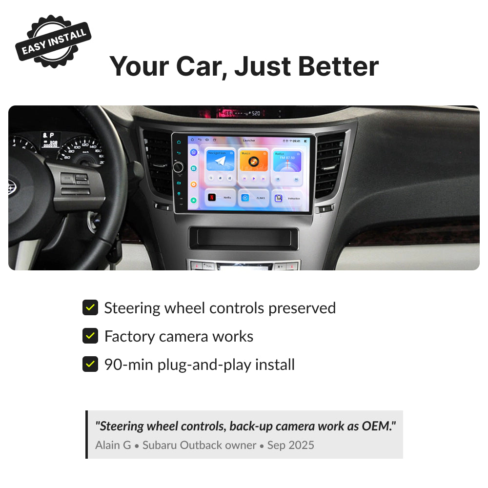 Subaru Legacy 2009-2014 — Premium 9” CarPlay & Android Auto Head Unit 2009
