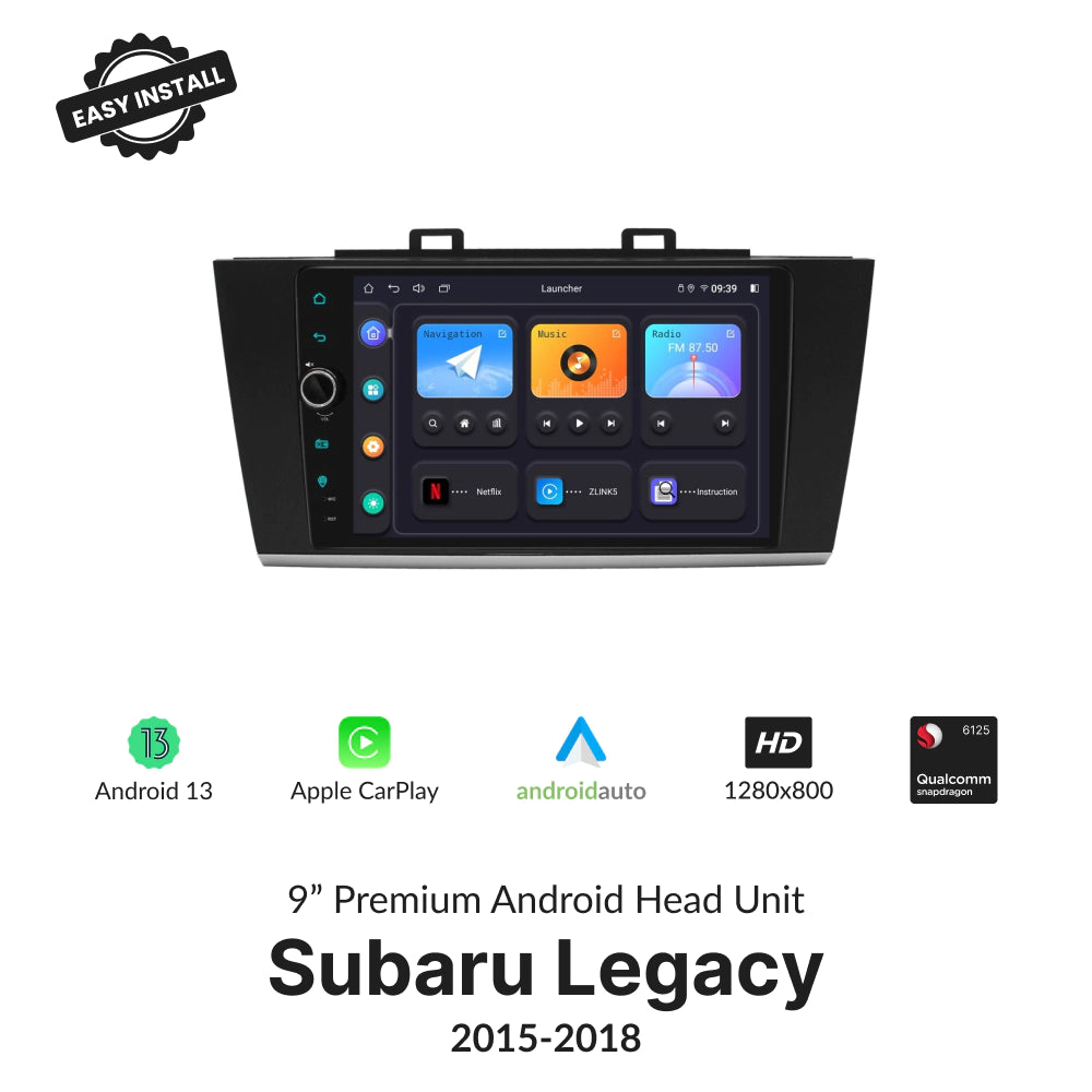 Subaru Legacy 2015-2018 — Premium 9” CarPlay & Android Auto Head Unit 2015