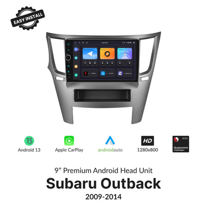 Subaru Outback 2009-2014 — Premium 9” CarPlay & Android Auto Head Unit 2009