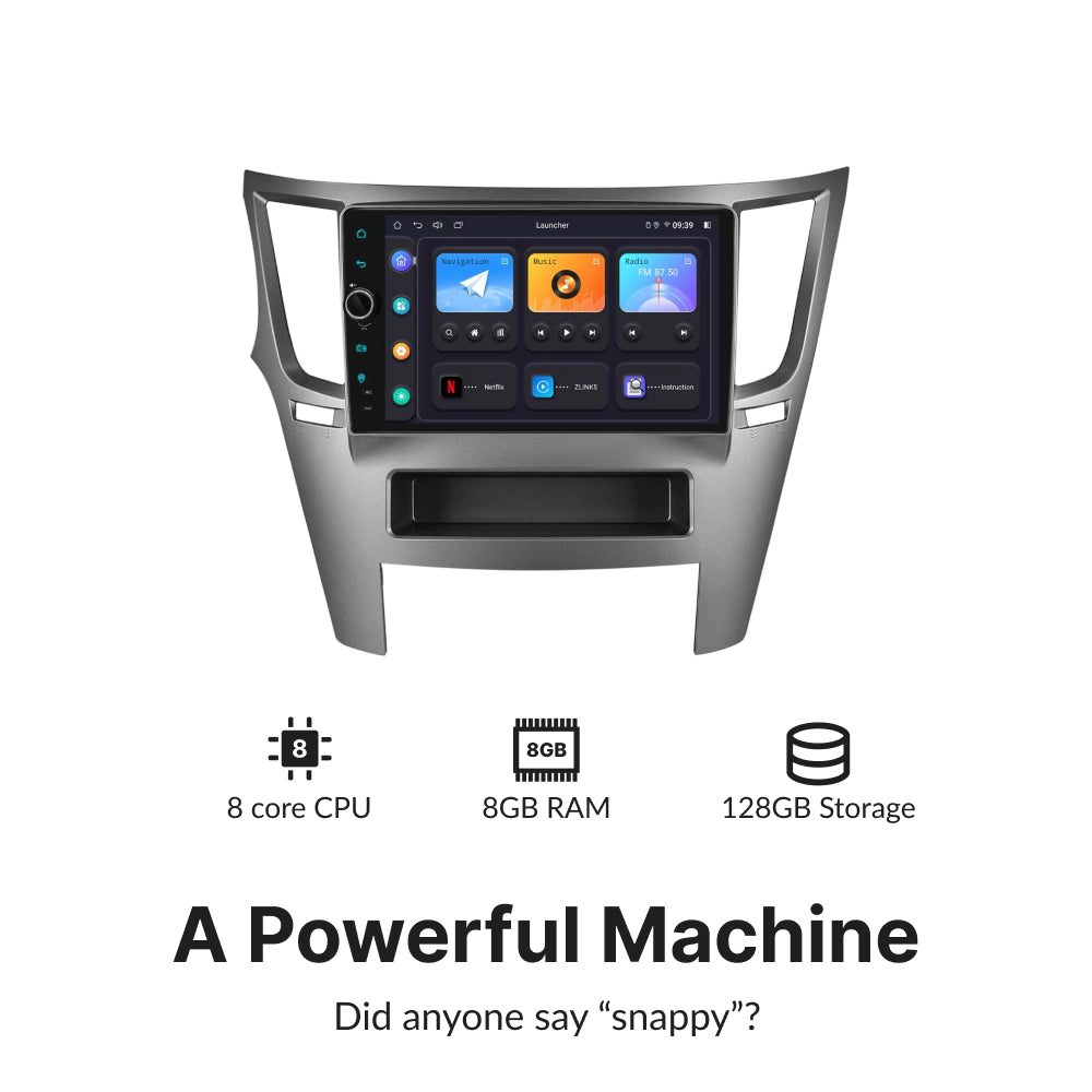 Subaru Outback 2009-2014 — Premium 9” CarPlay & Android Auto Head Unit 2009