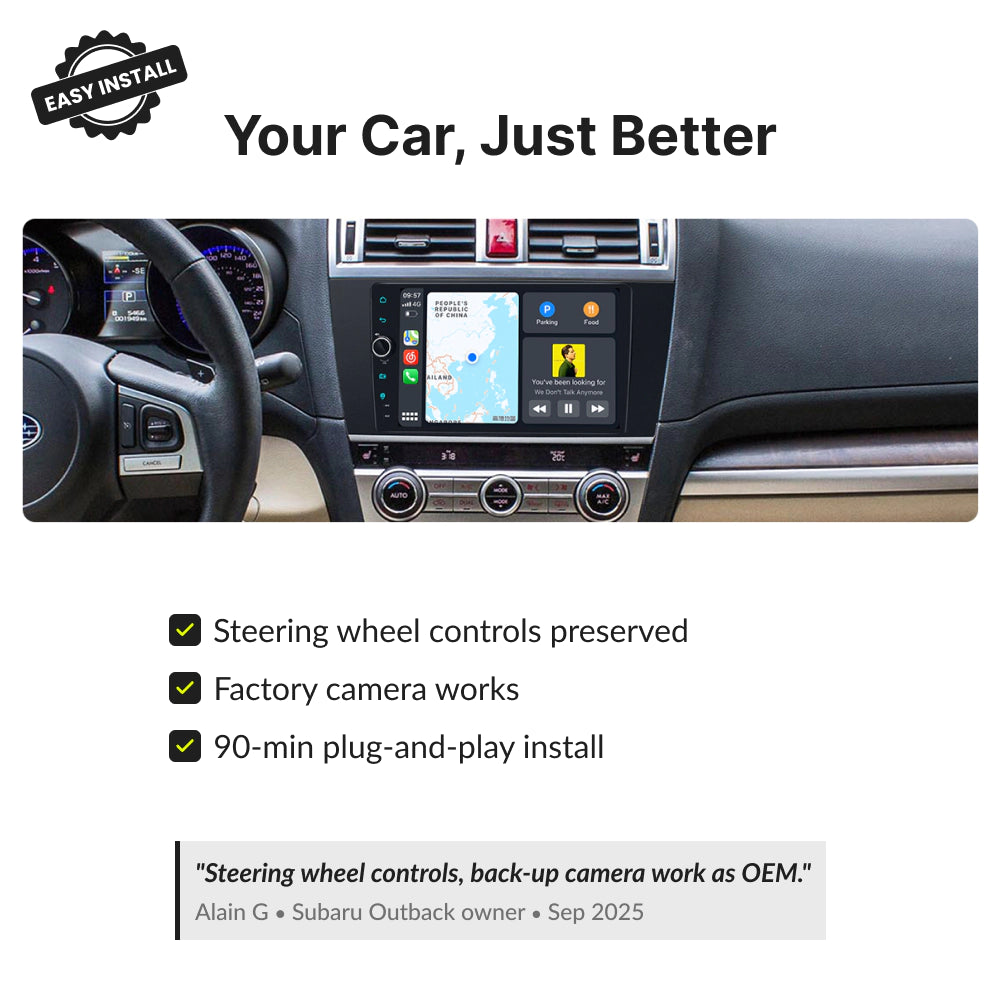 Subaru Outback 2015-2018 — Premium 9” CarPlay & Android Auto Head Unit 2015