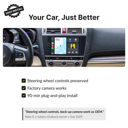 Subaru Outback 2015-2018 — Premium 9” CarPlay & Android Auto Head Unit 2015