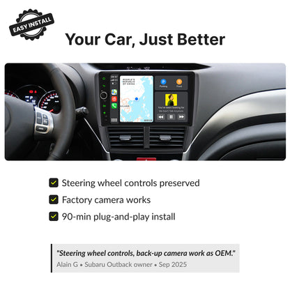 Subaru WRX 2007-2011 — Premium 9” CarPlay & Android Auto Head Unit 2007