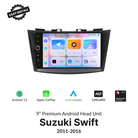 Suzuki Swift 2011-2016 — Premium 9” Carplay & Android Auto Head Unit