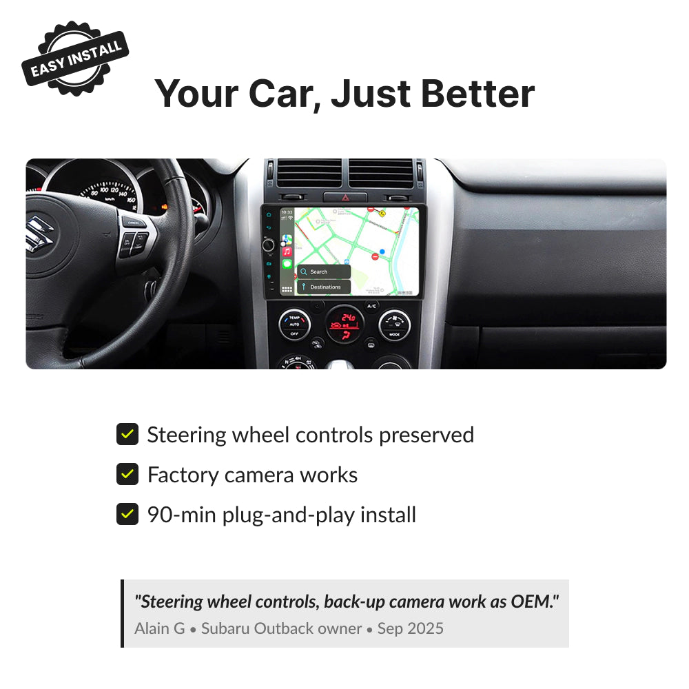 Suzuki Grand Vitara 2005-2023 — Premium 9” CarPlay & Android Auto Head Unit 2005