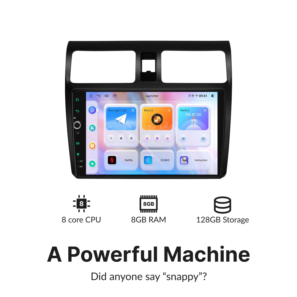 VECHTEL 4G 64G Autoradio Android 15 voor Suzuki Swift 2005-2010, 10.1 Inch HD Aanraakscherm Autoradio met Draadloze Carplay Android Auto GPS Wi-Fi USB Bluetooth 5.0 FM RDS Radio Achteruitrijcamera
