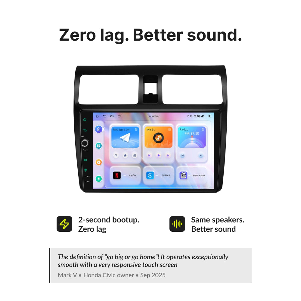 Suzuki Swift 2004-2010 — Premium 10.1” CarPlay & Android Auto Head Unit 2004