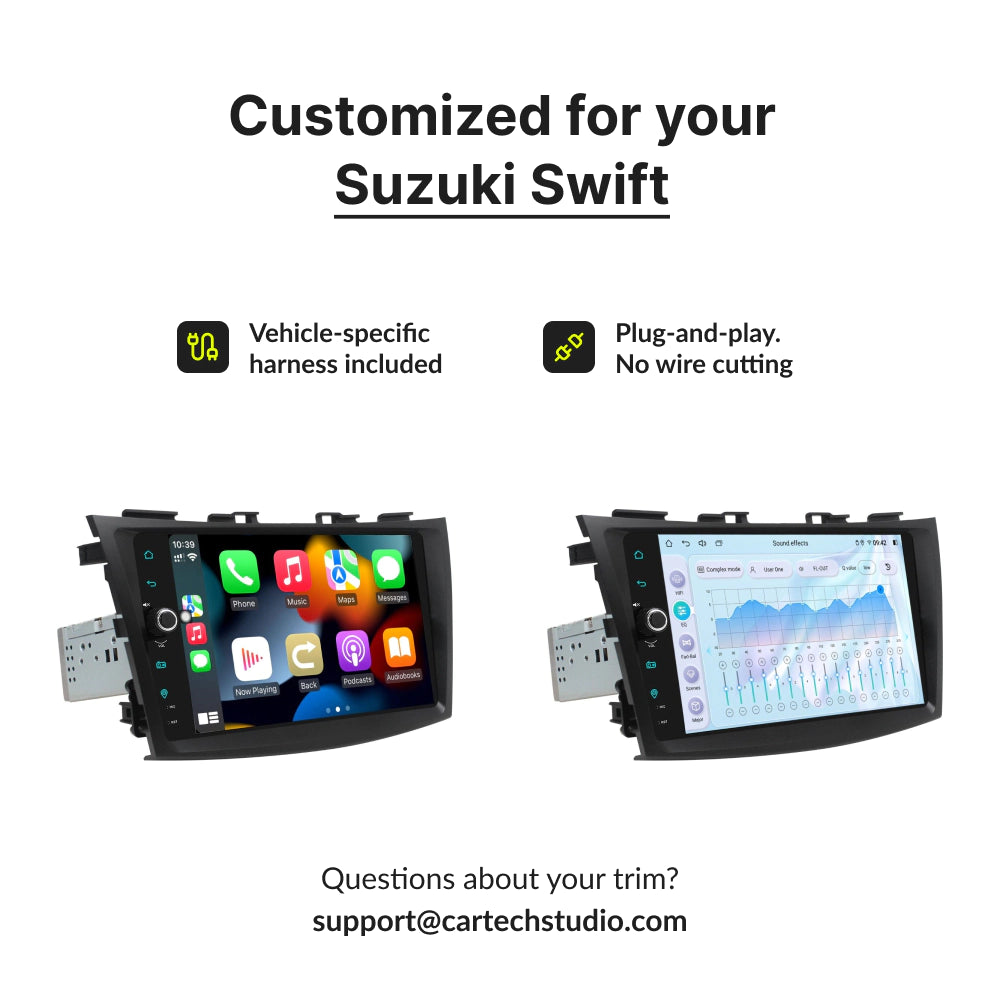 Suzuki Swift 2011-2016 — Premium 9” CarPlay & Android Auto Head Unit 2011