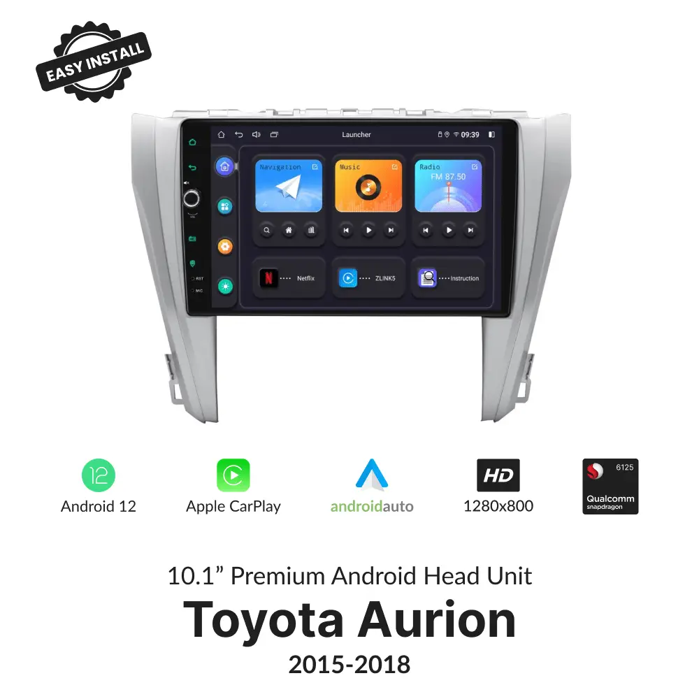 Toyota Aurion 2015-2018 — Premium 10.1” Carplay & Android Auto Head Unit - Car Tech Studio