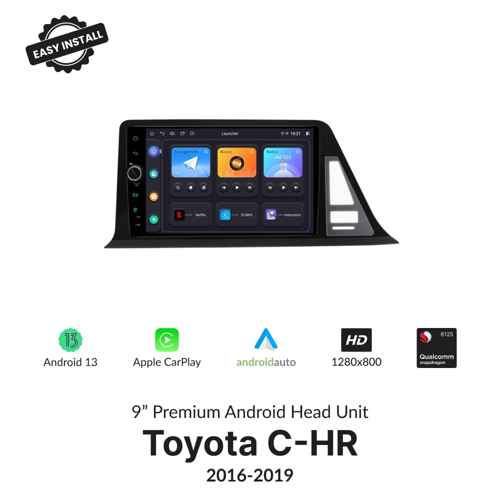 Toyota C-HR 2016-2019 — Premium 9" Carplay & Android Auto Head Unit