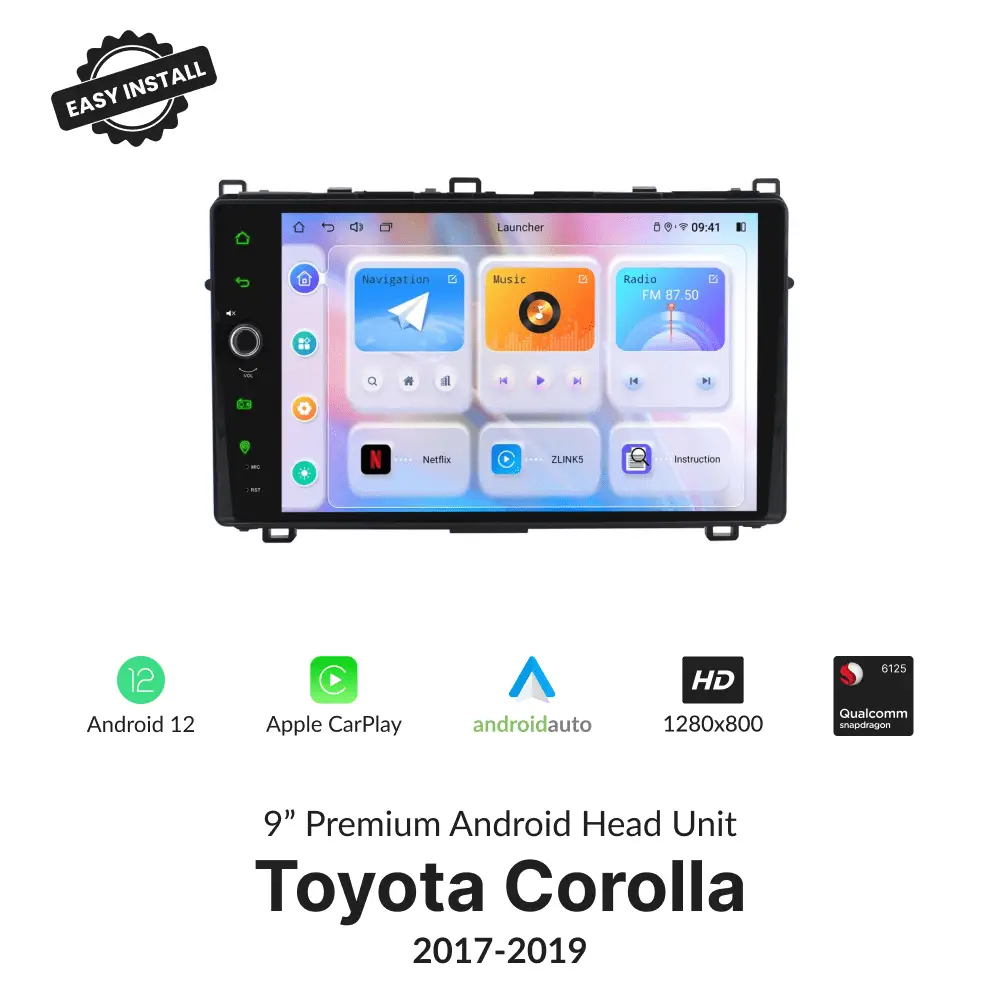 Toyota Corolla 2017-2019 — Premium 9” Carplay & Android Auto Head Unit - Car Tech Studio