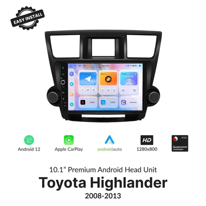 Toyota Highlander 2008-2013 — Premium 10.1” Carplay & Android Auto Head Unit - Car Tech Studio