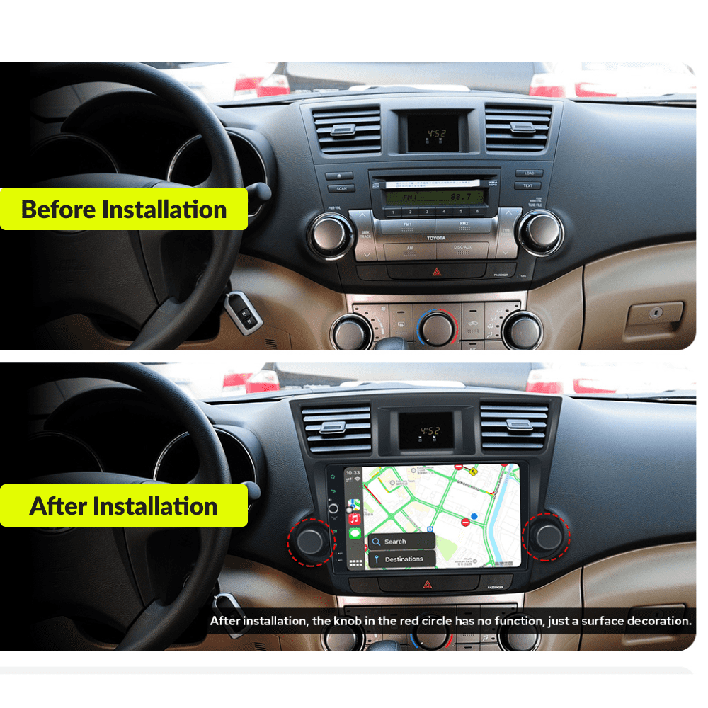 Toyota Highlander 2008-2013 — Premium 10.1” Carplay & Android Auto Head Unit - Car Tech Studio