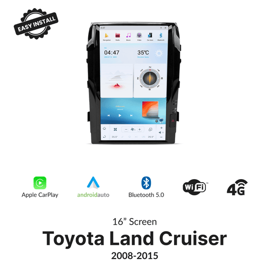 Toyota Land Cruiser 2008-2015 — 16" Tesla-Style Apple Carplay Screen - Car Tech Studio